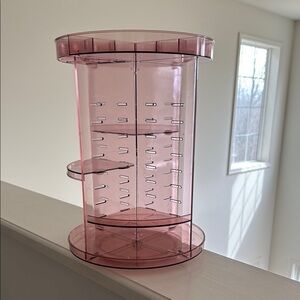Rotating Pink Cosmetic Organizer